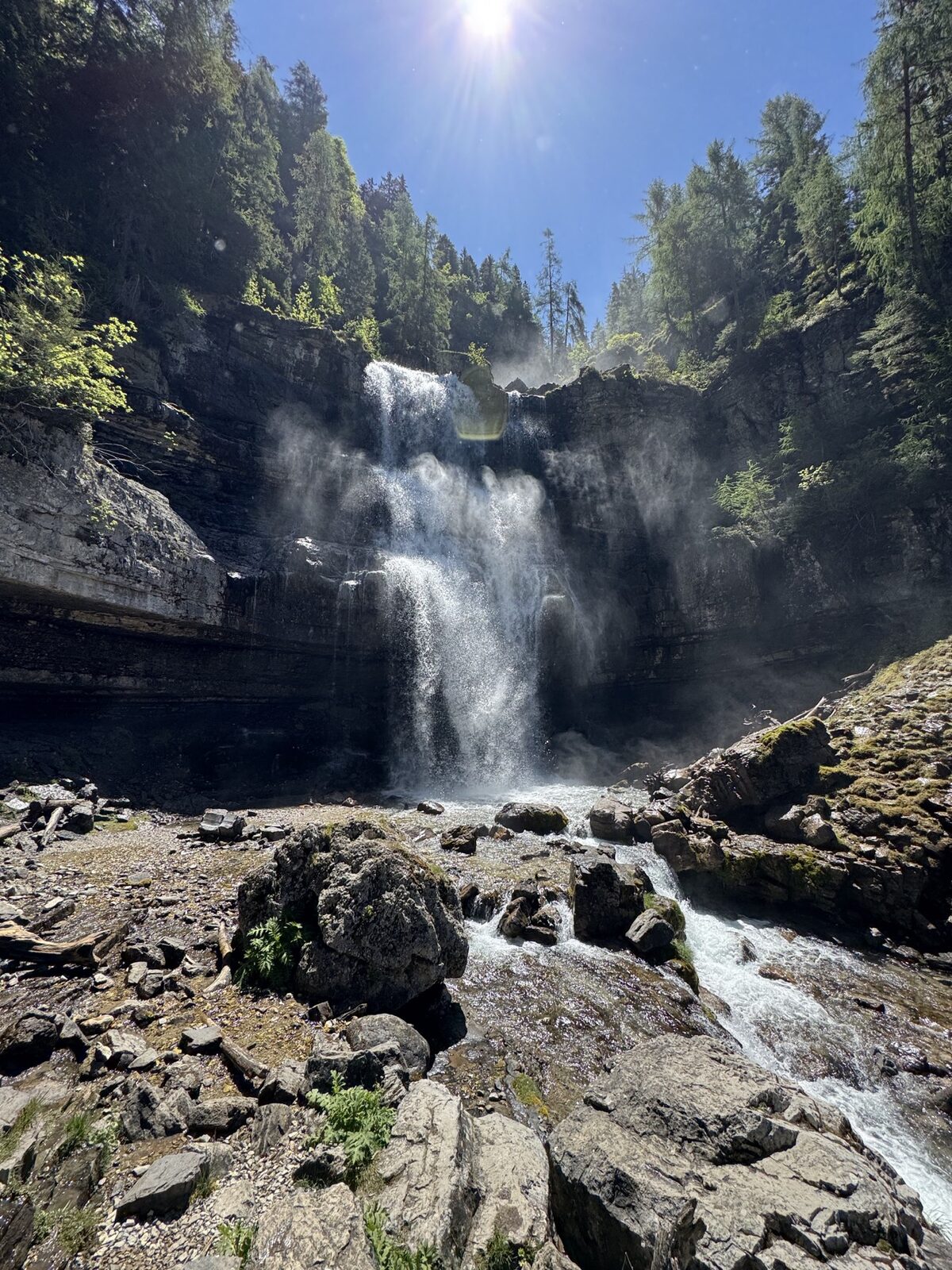 Cascata tra i boschi